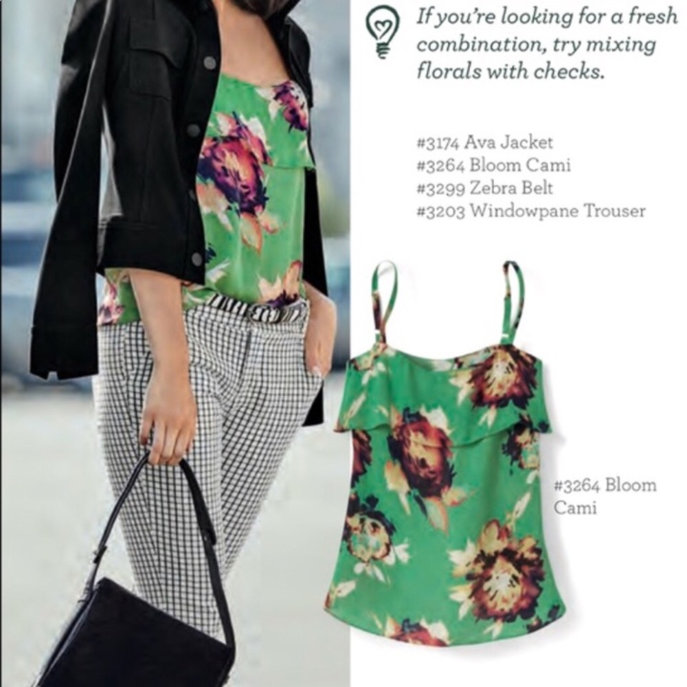 CAbi floral flutter top